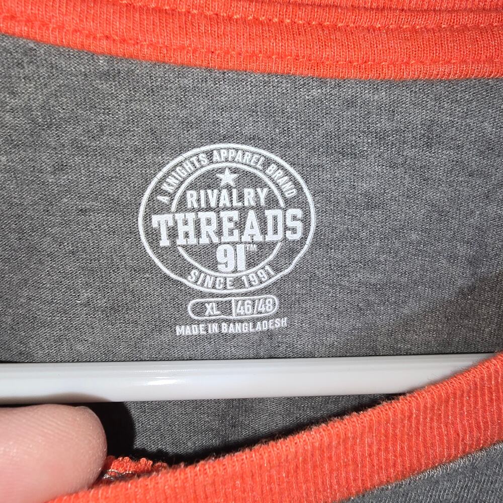 Oklahoma State Cowboys Rivalry Threads Long Sleeve Tee Gray Orange Pistol Pete - Picture 3 of 5